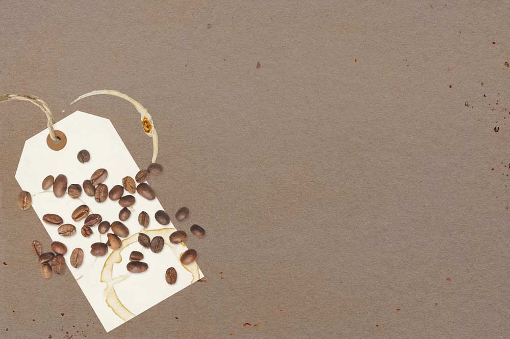 Coffee beans background, collage remix design