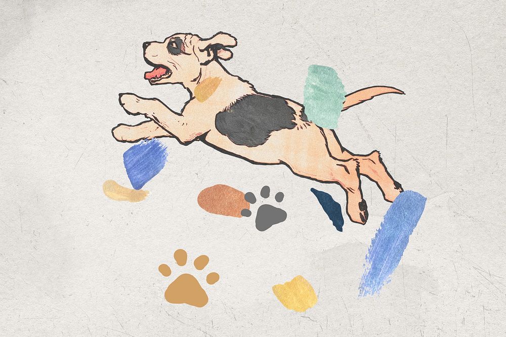 Cute running dog background