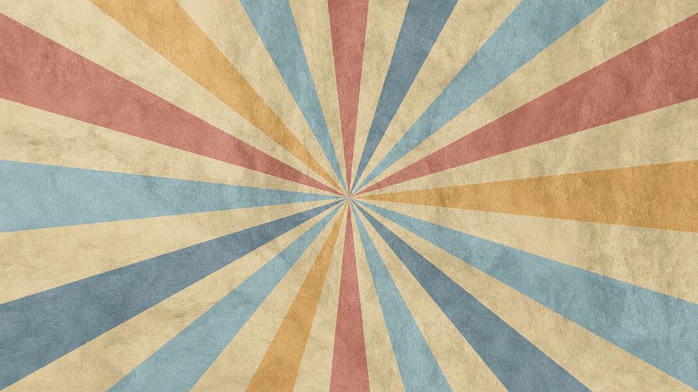 Retro sun ray desktop wallpaper, paper textured background