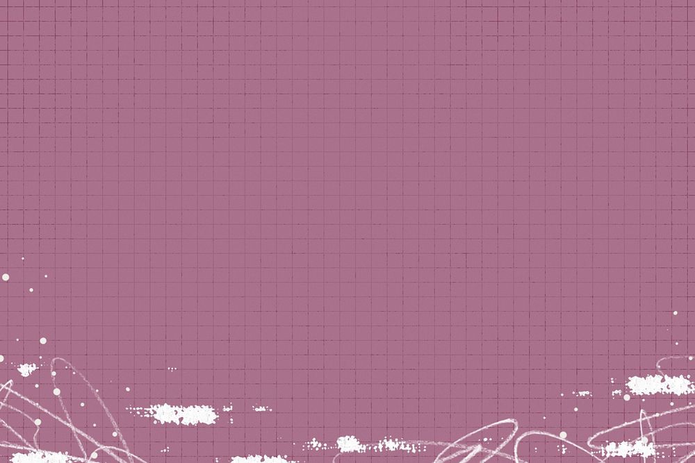 Pink grid pattern background, ink stain border