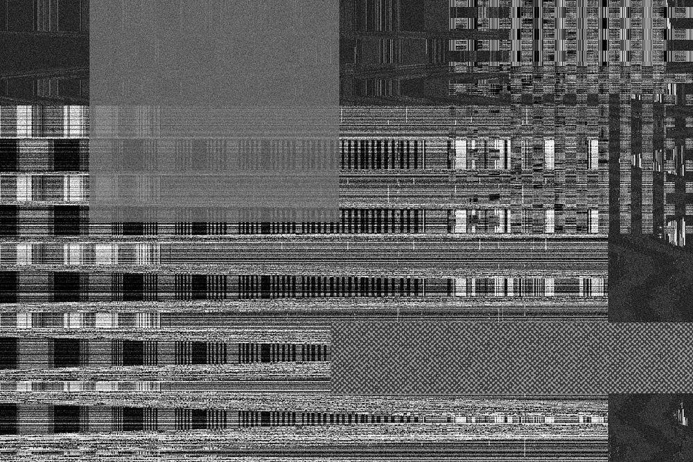 Black VHS glitch background, distortion effect