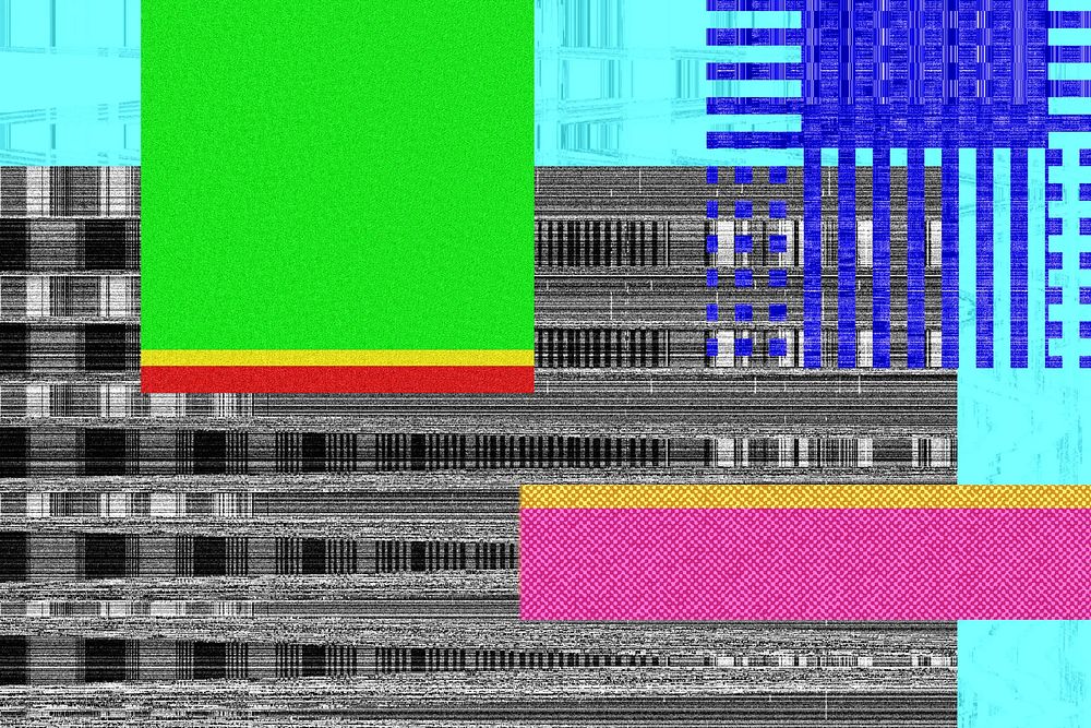 VHS glitch background, distortion effect