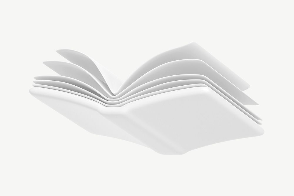 White open book, 3D education | Premium PSD - rawpixel