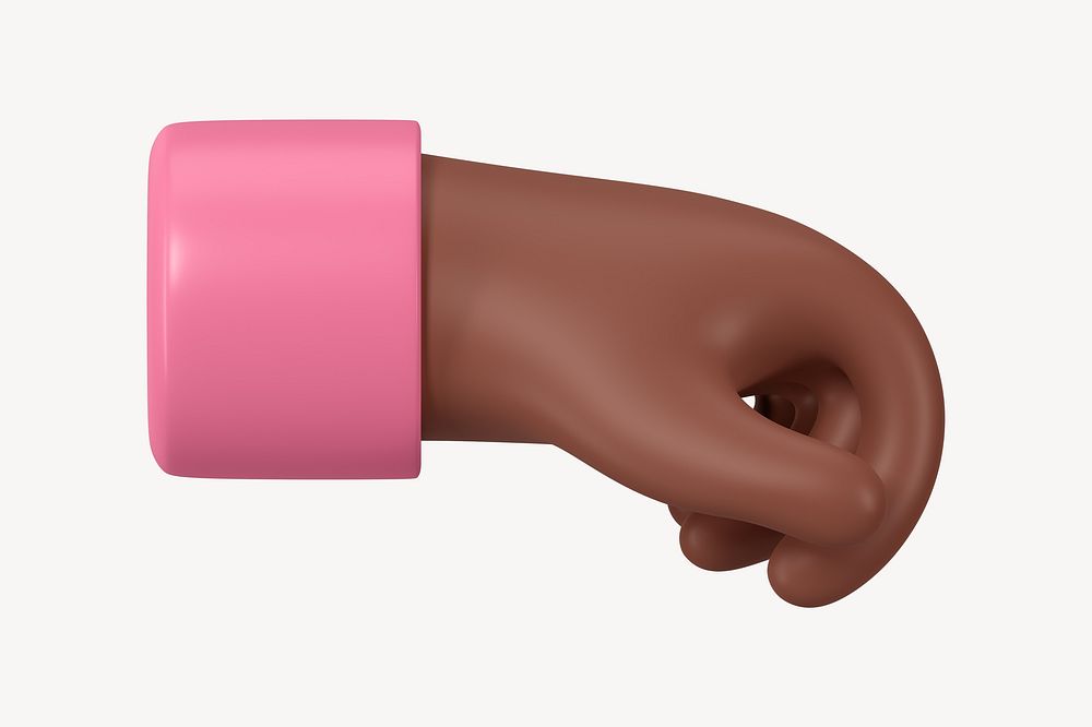 African-American hand gesture, 3D illustration