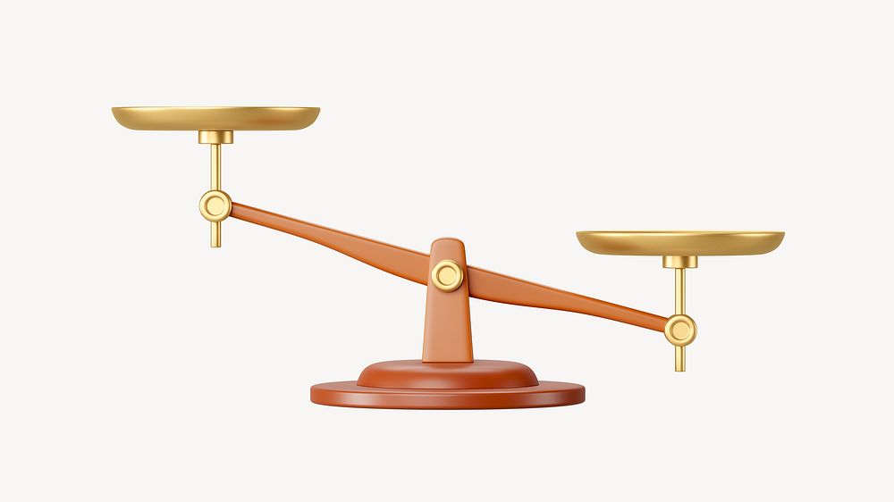 Weighing scale, 3D illustration