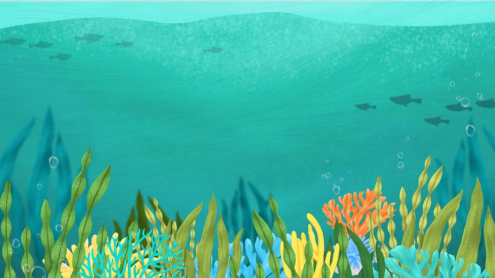Green under ocean desktop wallpaper background