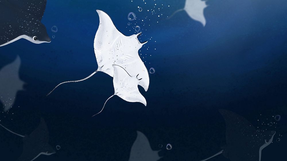 Stingray underwater world desktop wallpaper background