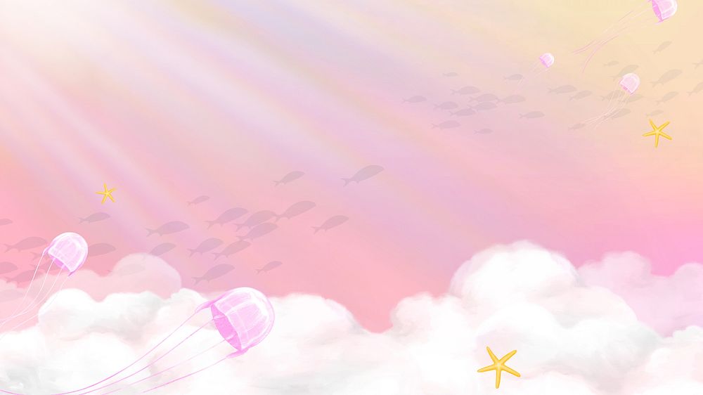 Aesthetic pink fantasy sky desktop | Premium Photo Illustration - rawpixel