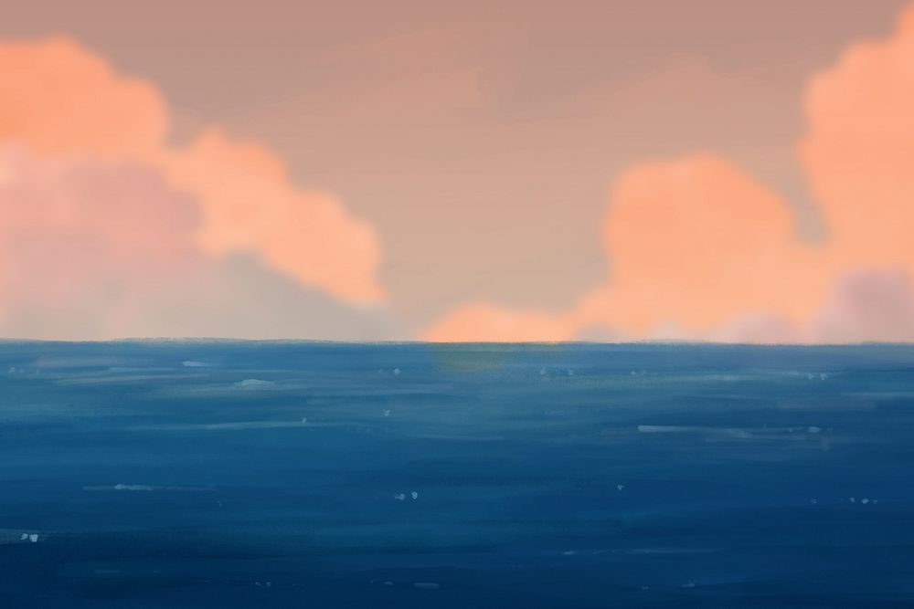 Aesthetic sunset sky background, aesthetic paint illustration