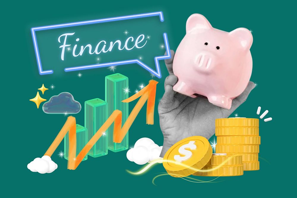 Finance Word 3d Collage Remix Premium Photo Rawpixel
