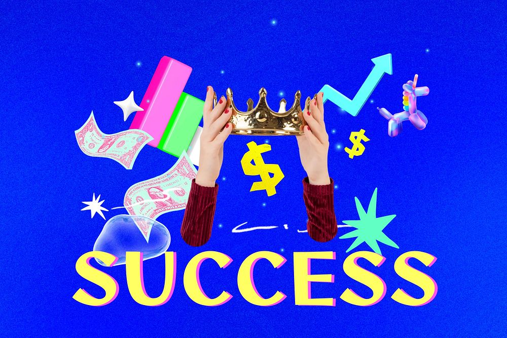 Successful business collage element remix