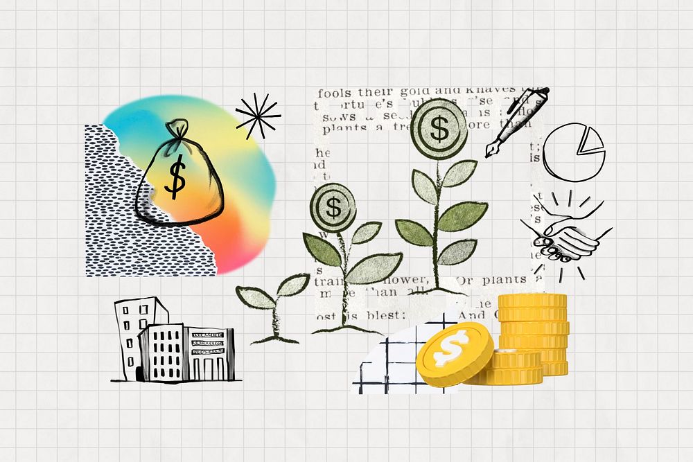 CSR business profit growth, finance doodle remix