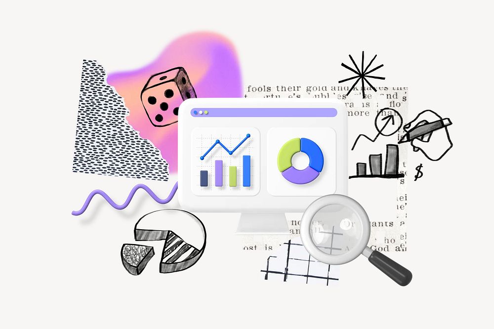 Business analysis computer, doodle remix