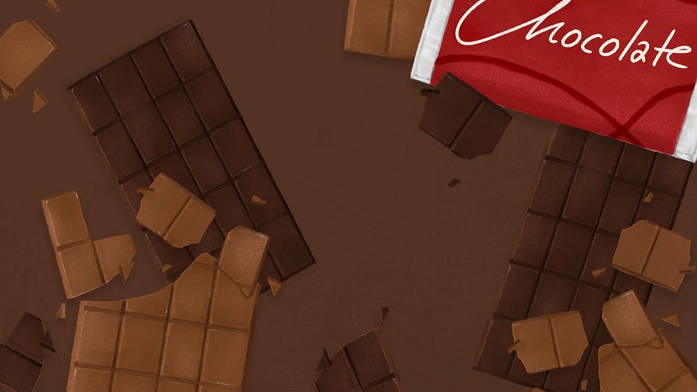 Chocolate bars desktop wallpaper, dessert illustration