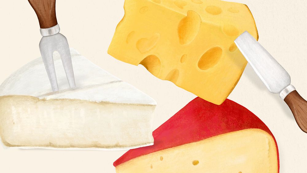 Cheese pieces computer wallpaper, dairy products background