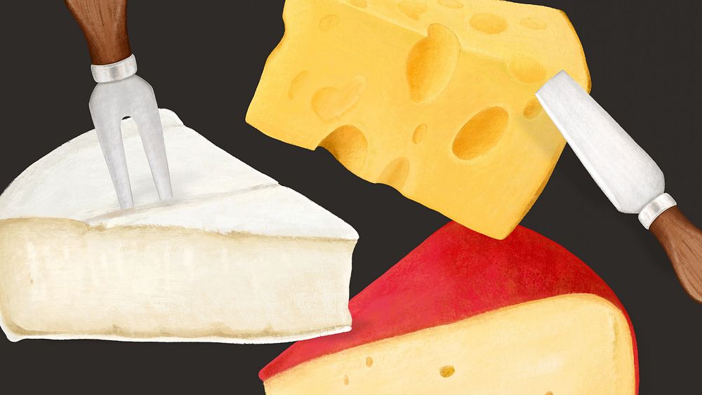 Cheese pieces computer wallpaper, dairy products background
