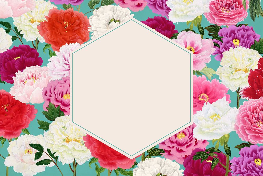 Colorful carnation flower frame, feminine design