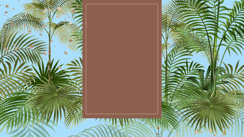 Tropical palm trees desktop wallpaper, frame background