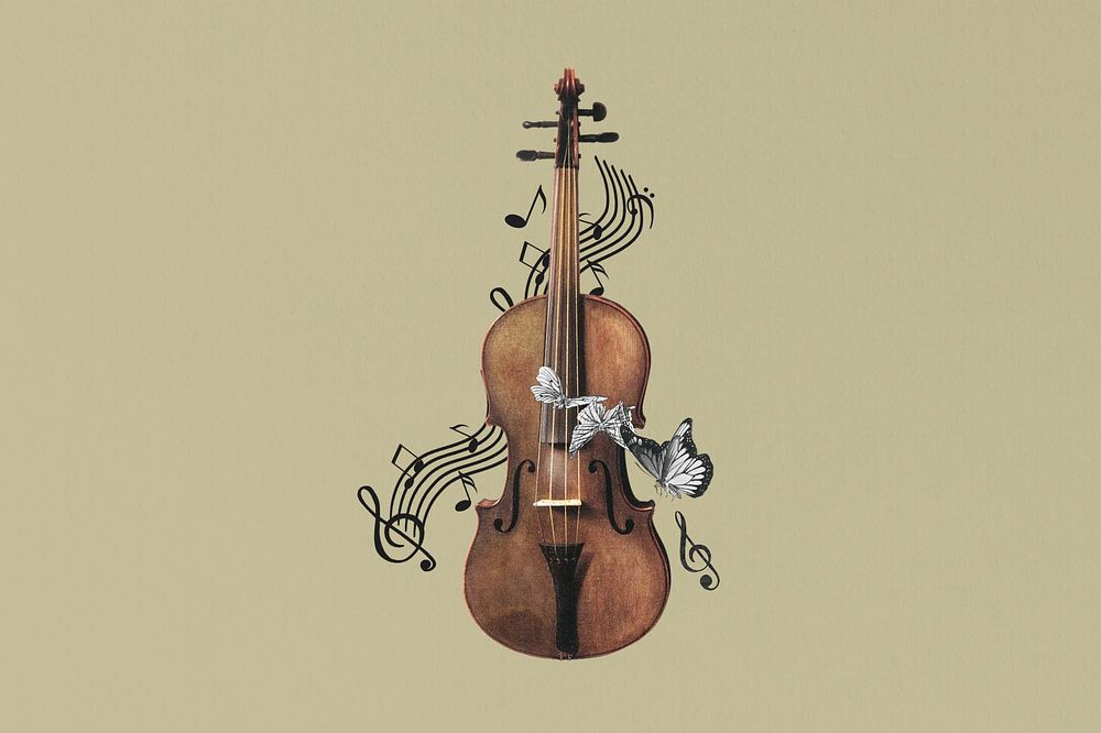 Violin, musical instrument. Remixed by rawpixel.