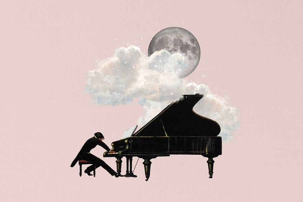 Pianist, classical music. Remixed by rawpixel.