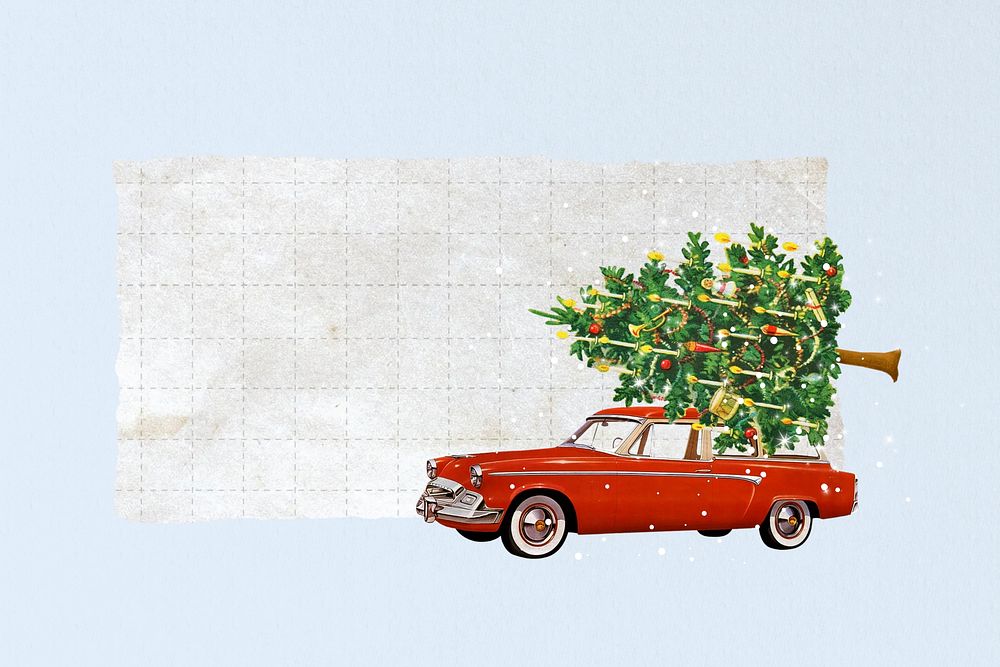 Christmas note paper collage art. Remixed by rawpixel.