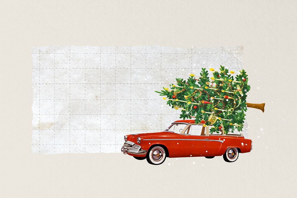 Christmas note paper collage art. Remixed by rawpixel.