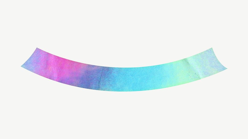 Gradient paper banner collage element psd