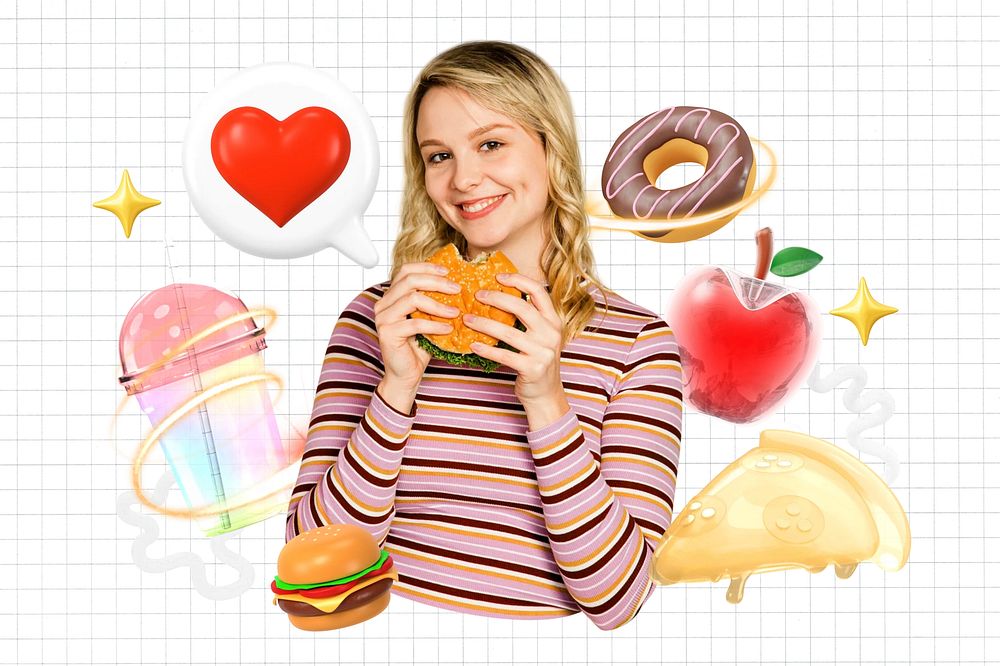 Food lover collage remix design