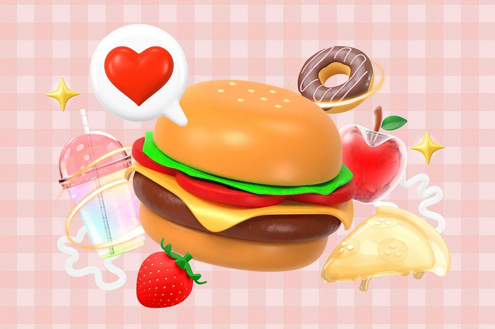 Food lover collage remix design