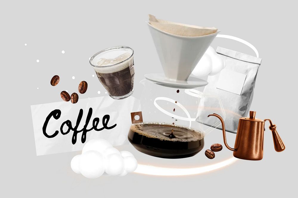 Coffee collage remix design