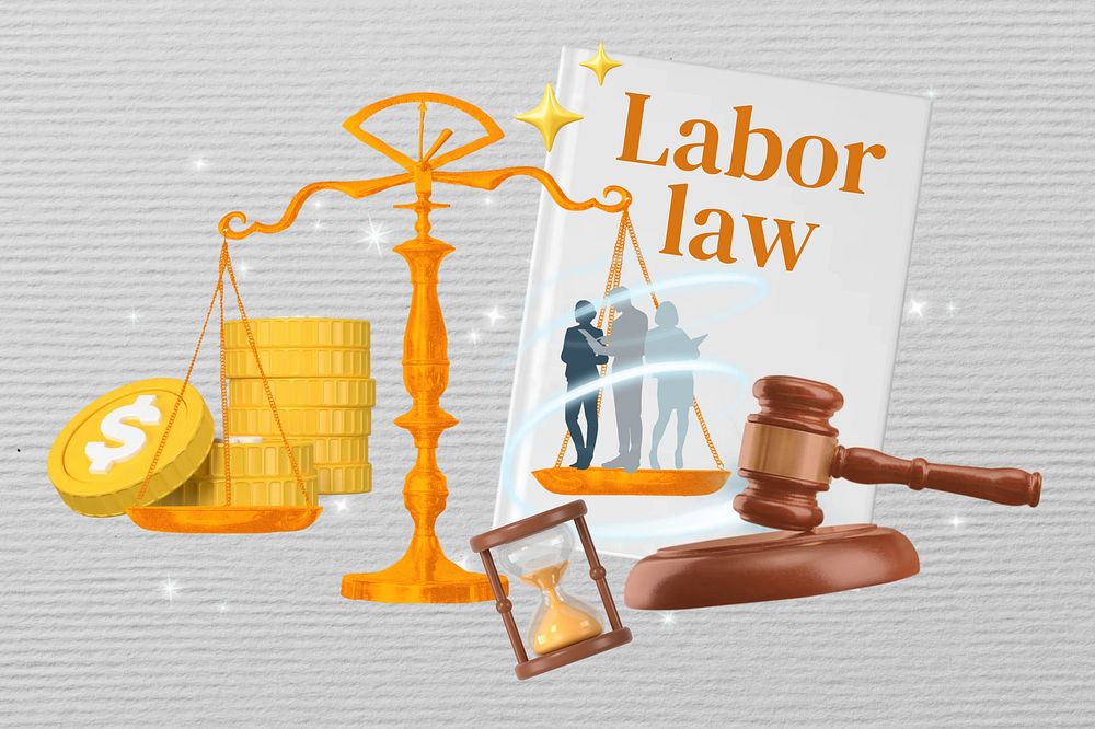 Labor law collage remix design