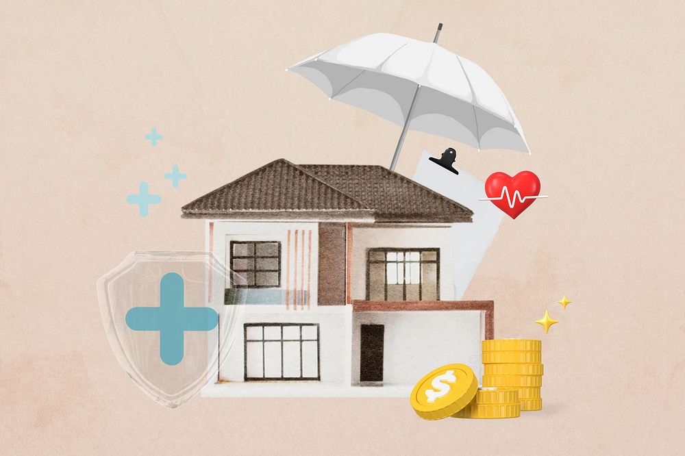 Homeowner insurance collage remix design