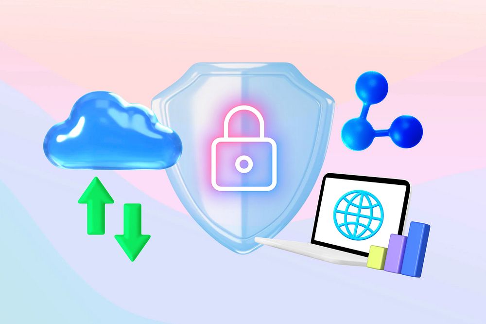 Cloud security collage remix design