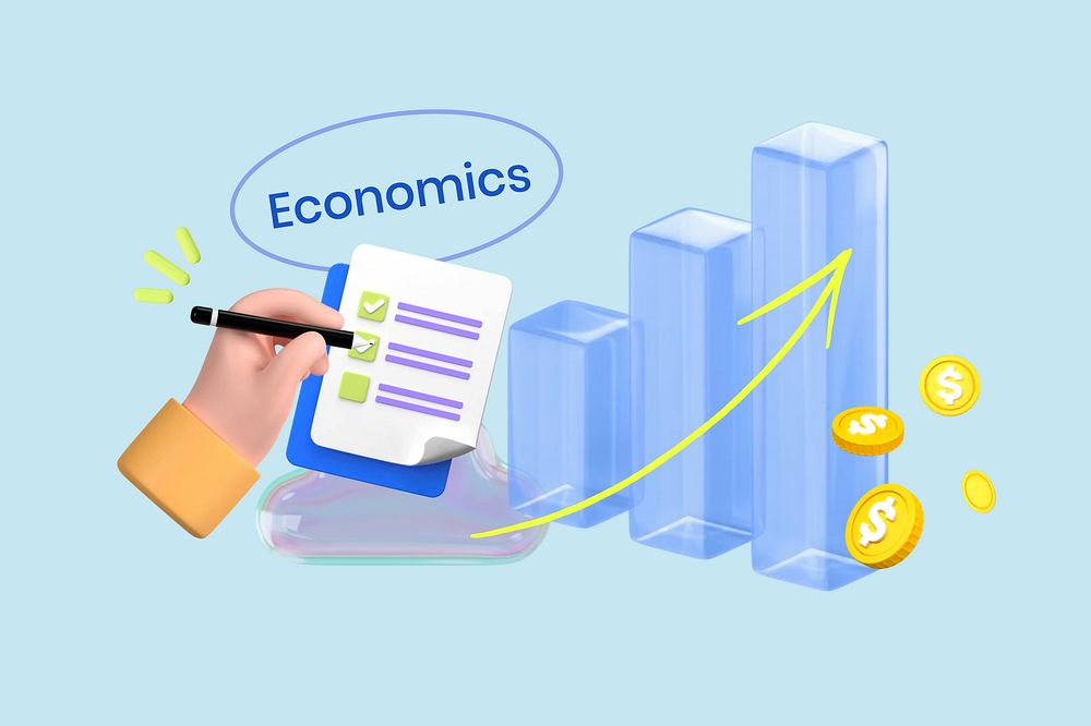 Economics collage financial remix design