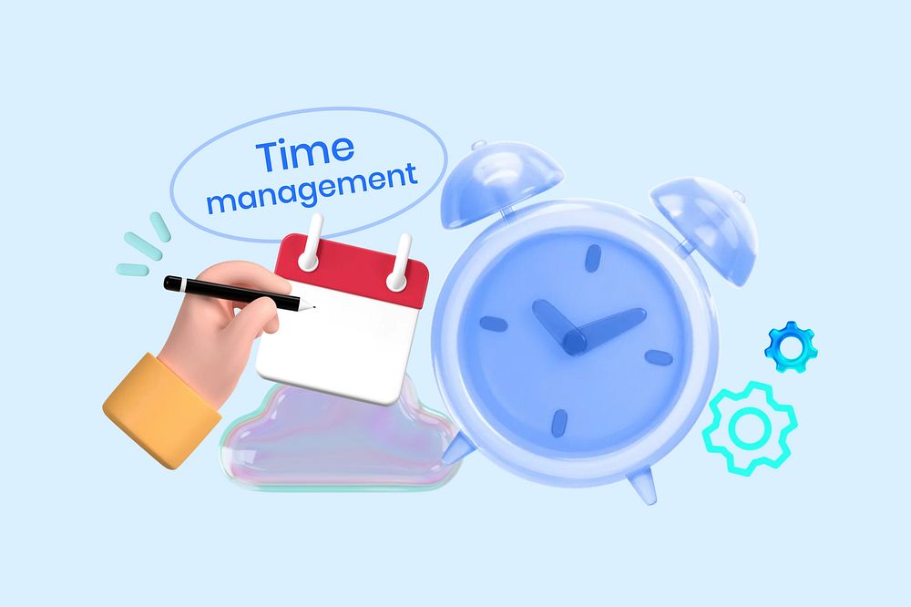Time management collage remix design
