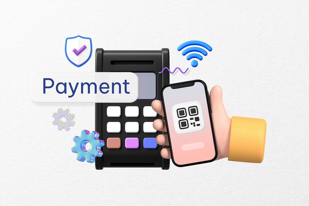 Payment word, 3D credit card machine remix