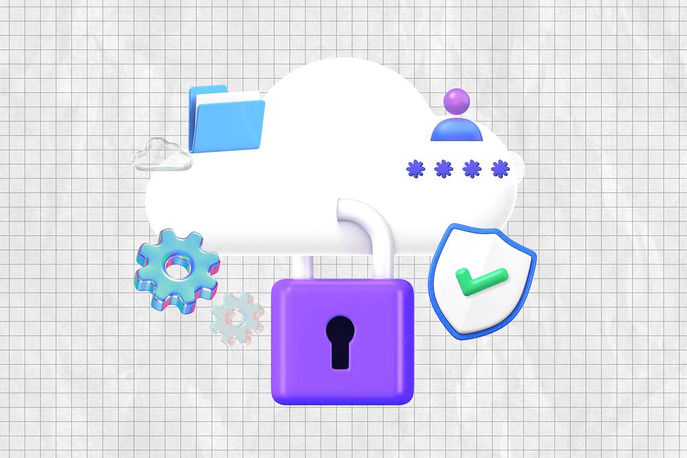 3D cloud, data security technology remix