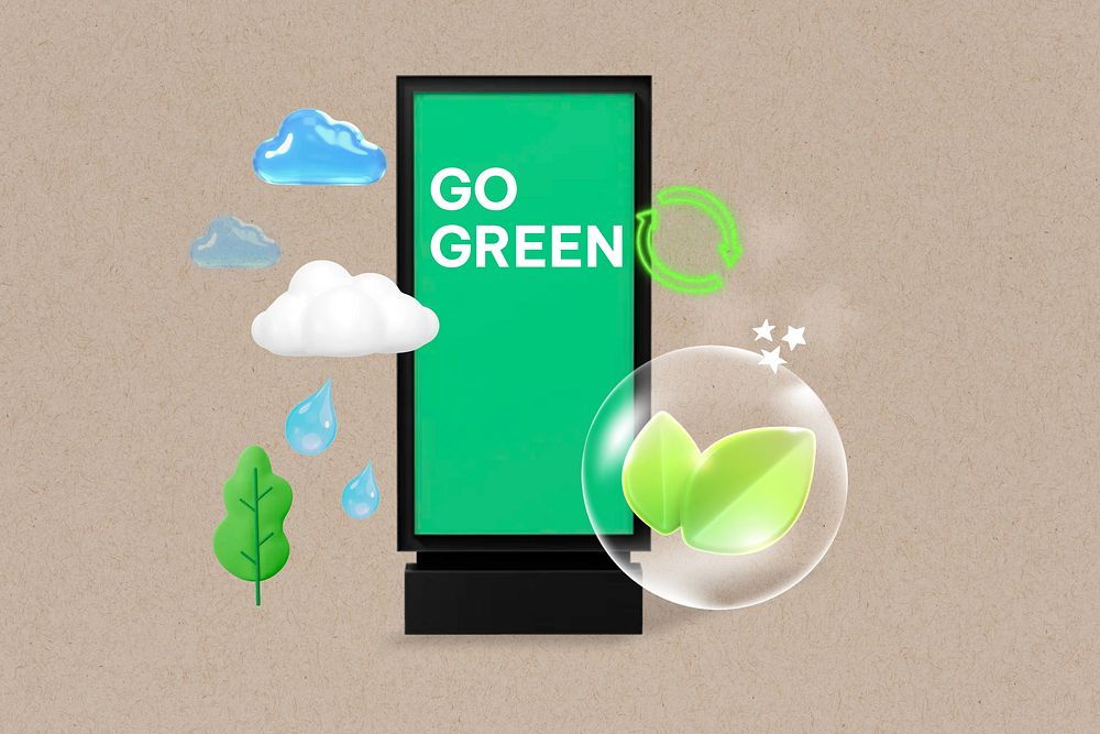 Go green word, environment remix