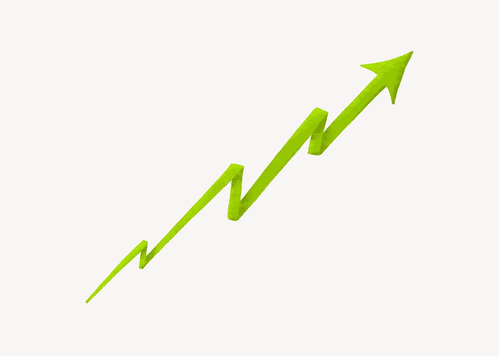 Green increasing arrow business element free photo rawpixel