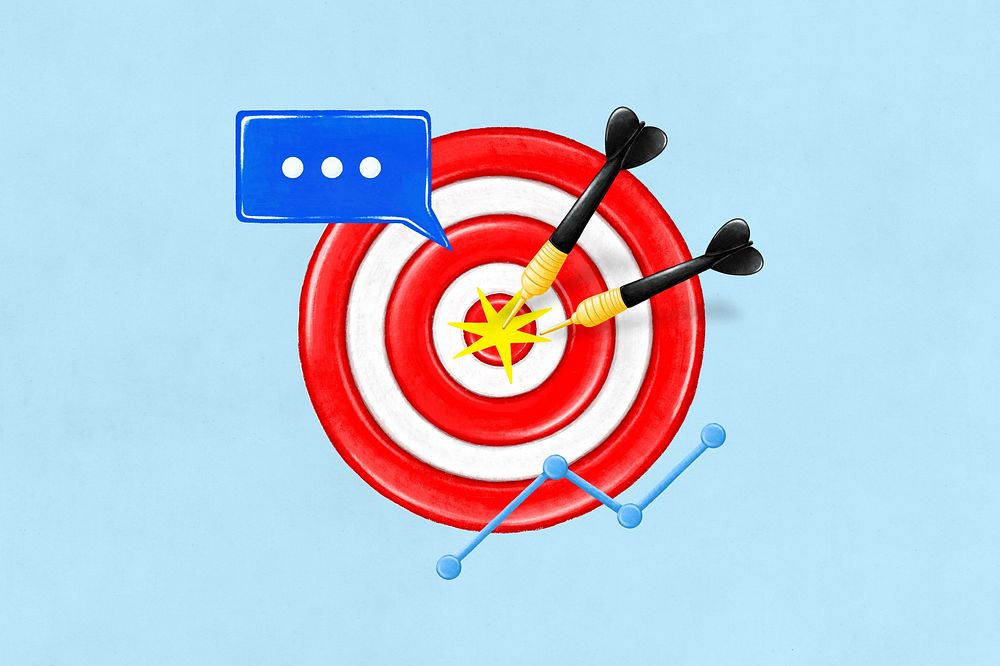 Bullseye target, business success remix