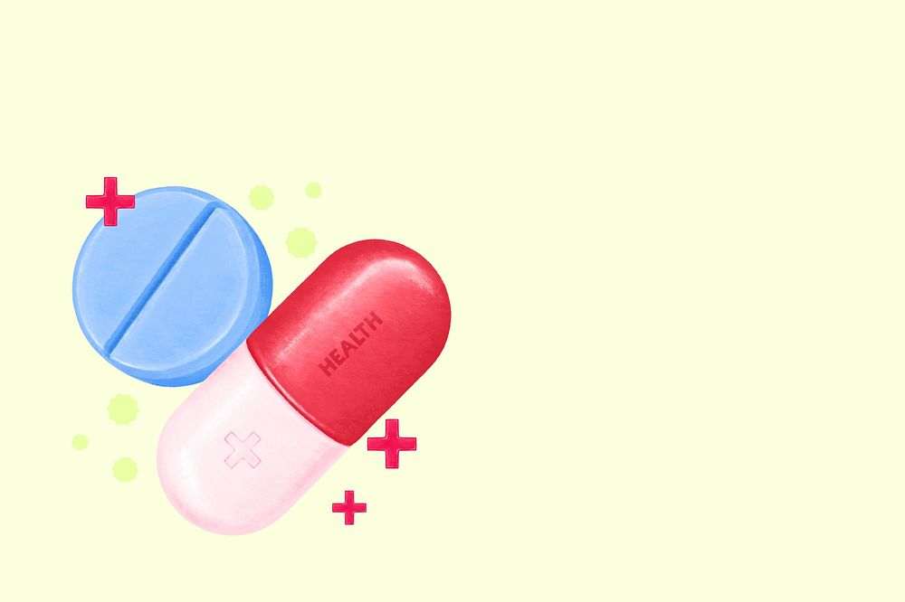 Medicine tablet background, health illustration