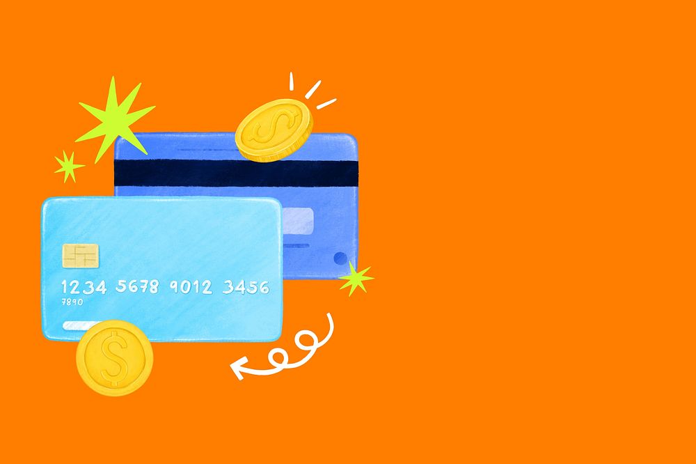 Credit card background, finance illustration