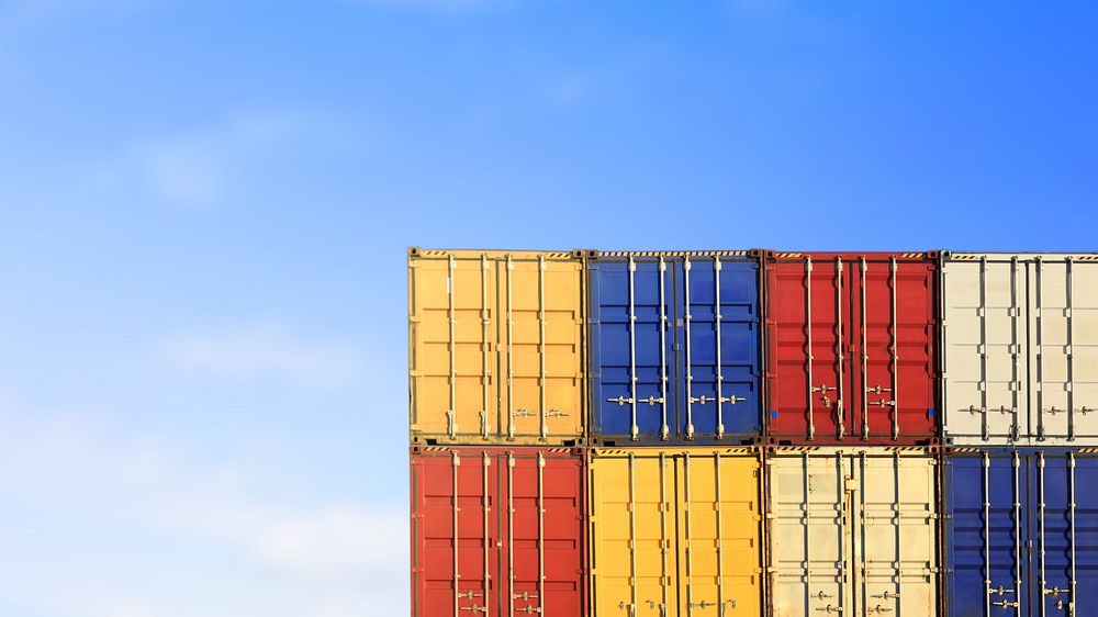 Colorful shipping containers computer wallpaper