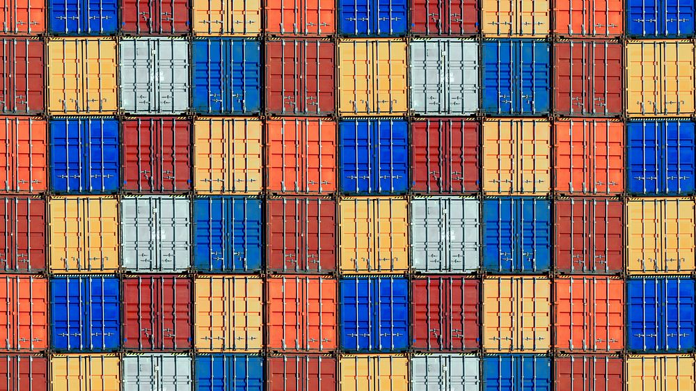 Colorful shipping containers desktop wallpaper background