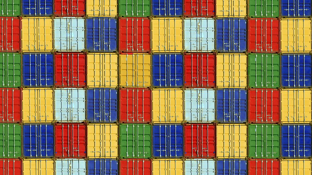 Colorful shipping containers desktop wallpaper background