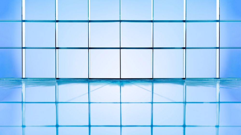 Blue glass windows background design