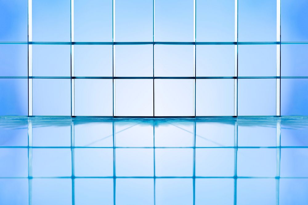 Blue glass windows background design