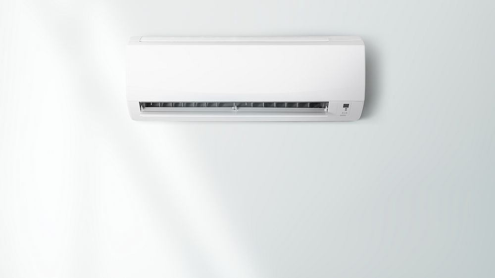 Air conditioner on wall image with copy space