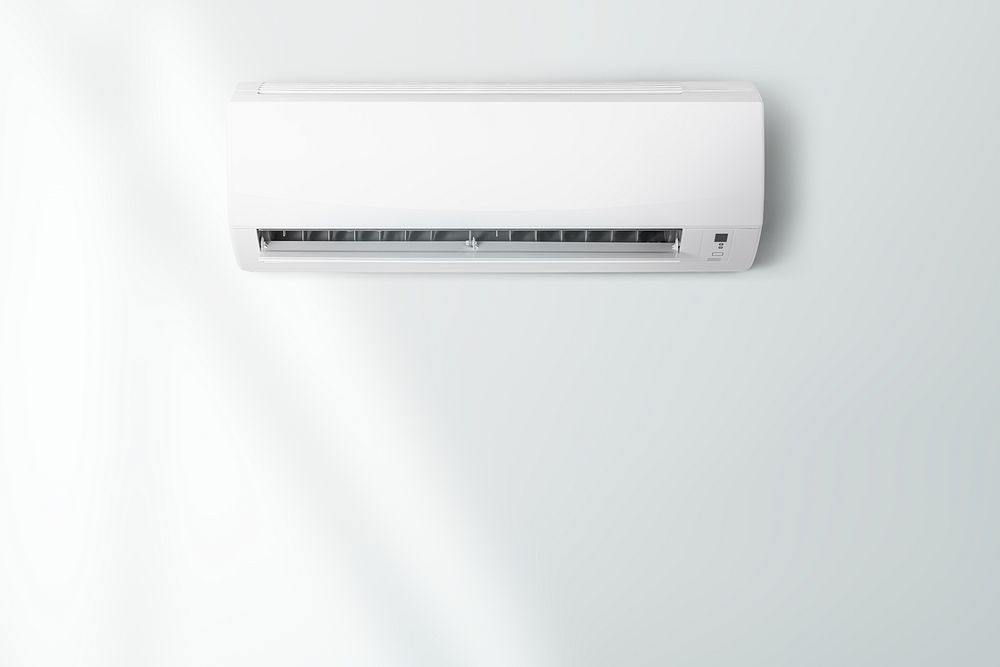 Air conditioner on wall image with copy space