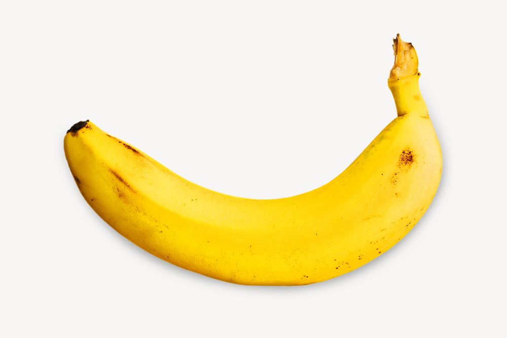 Yellow banana, isolated design